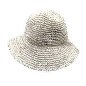 On 34th White Woven Adjustable Hat